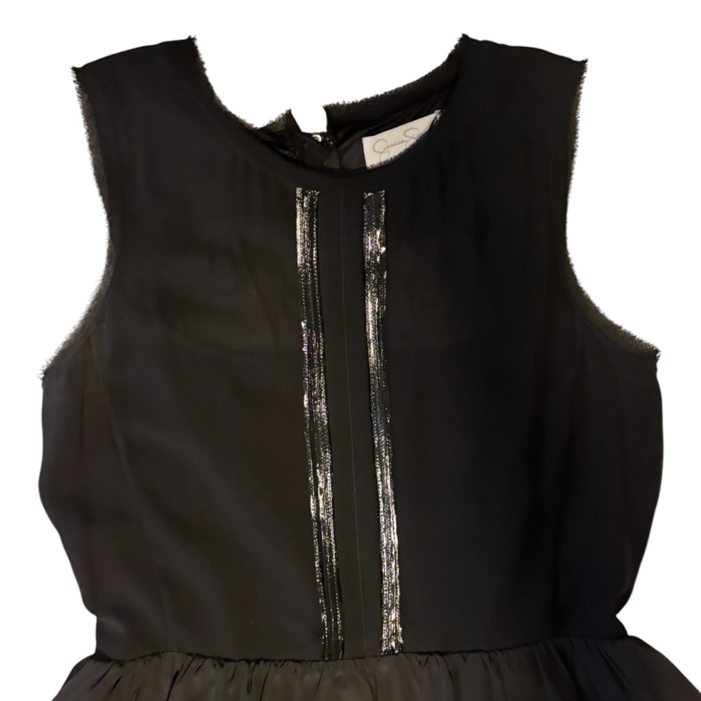 Jessica Simpson Black Sleeveless Fit & Flare Party Dress Tulle 10 Coquette
